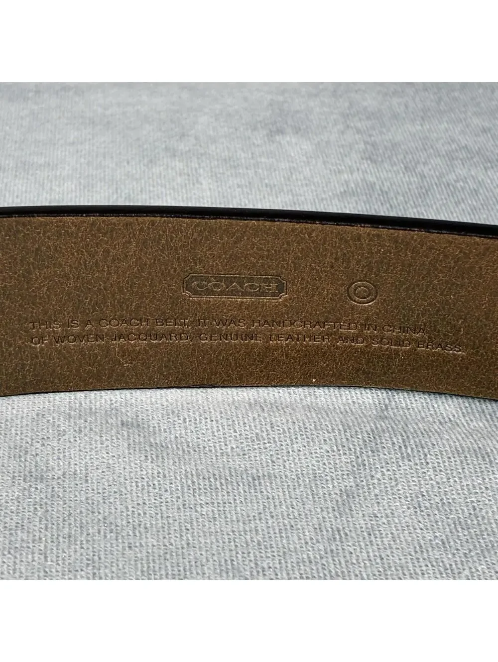 Coach Brown Leather Belt Medium M Fits 35 Silver Tone Buckle Classic - Picture 4 of 14